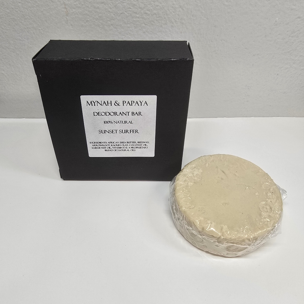 SUNSET SURFER 100% NATURAL ALUMINUM FREE HANDCRAFTED DEODORANT BAR